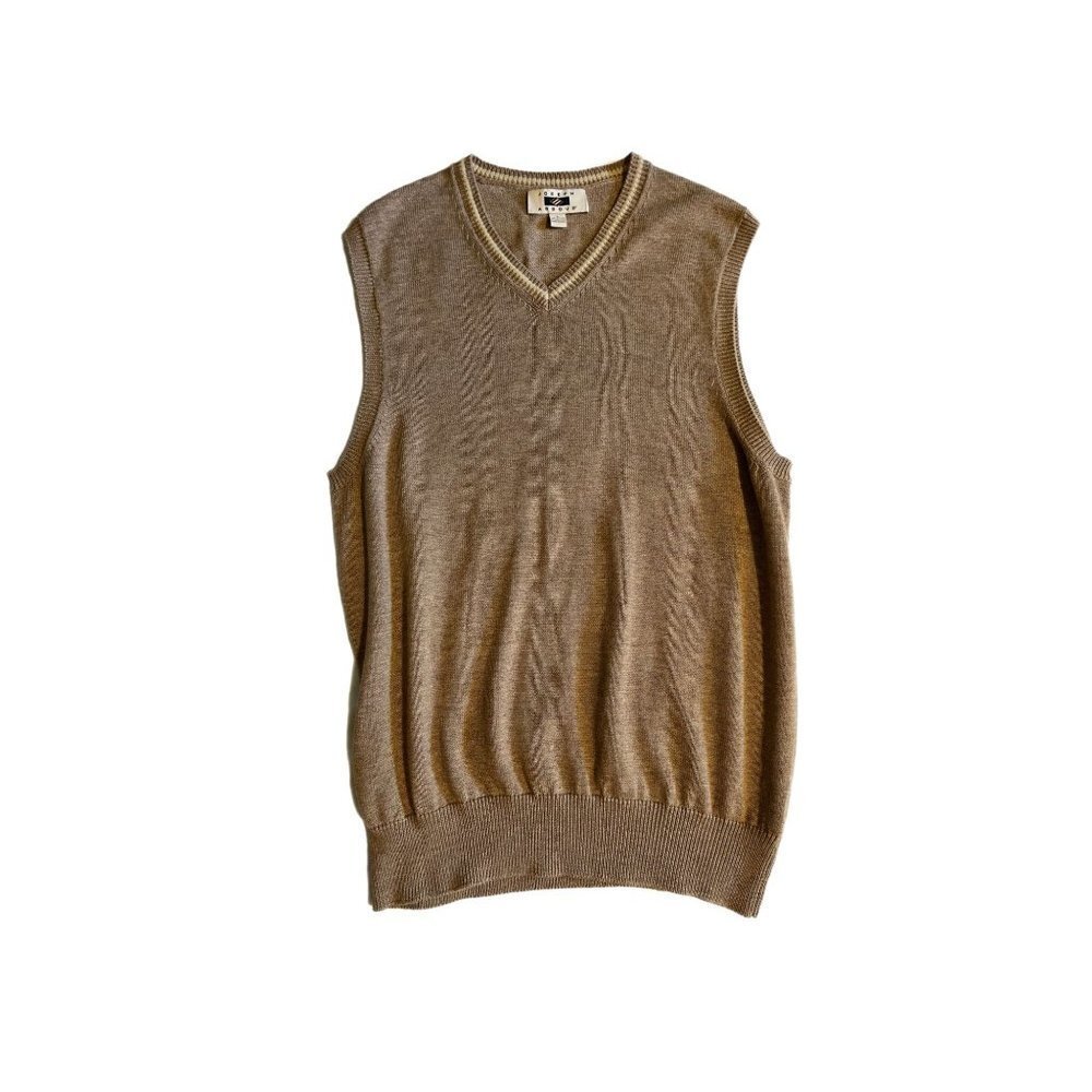 Vintage size LARGE Joseph Aboud tan sweater vest